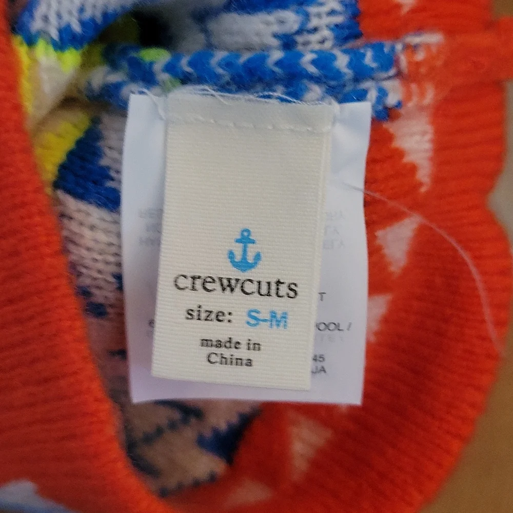 NWT CrewCuts wool neon Moriarty beanie hat‎ small medium